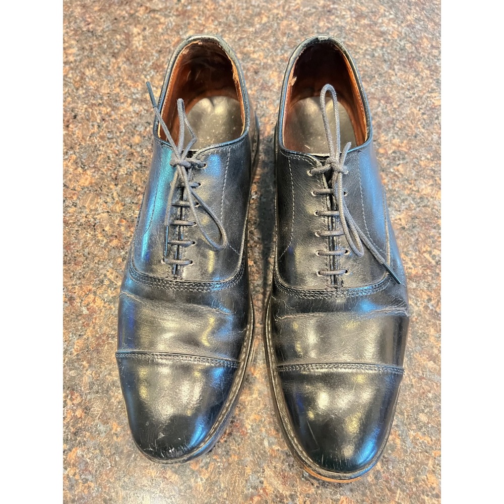 Allen Edmonds Park Avenue 5616 Mens Black Cap Toe Oxford Shoes Size 9 B Narrow